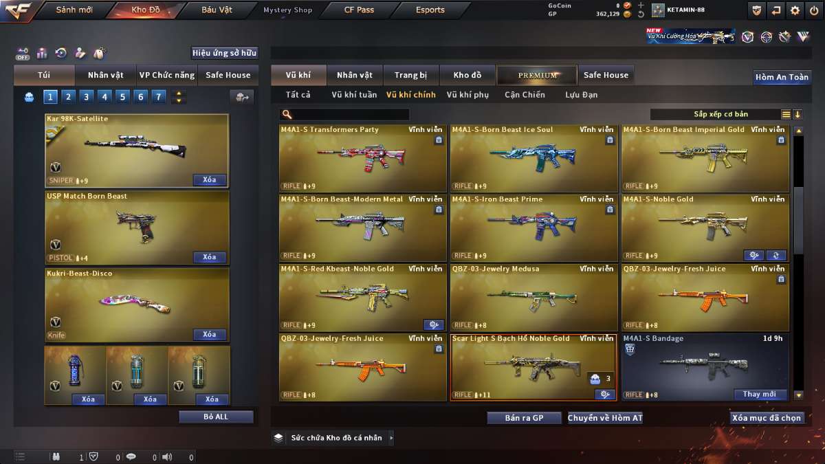 shop acc cf uy tin gia re